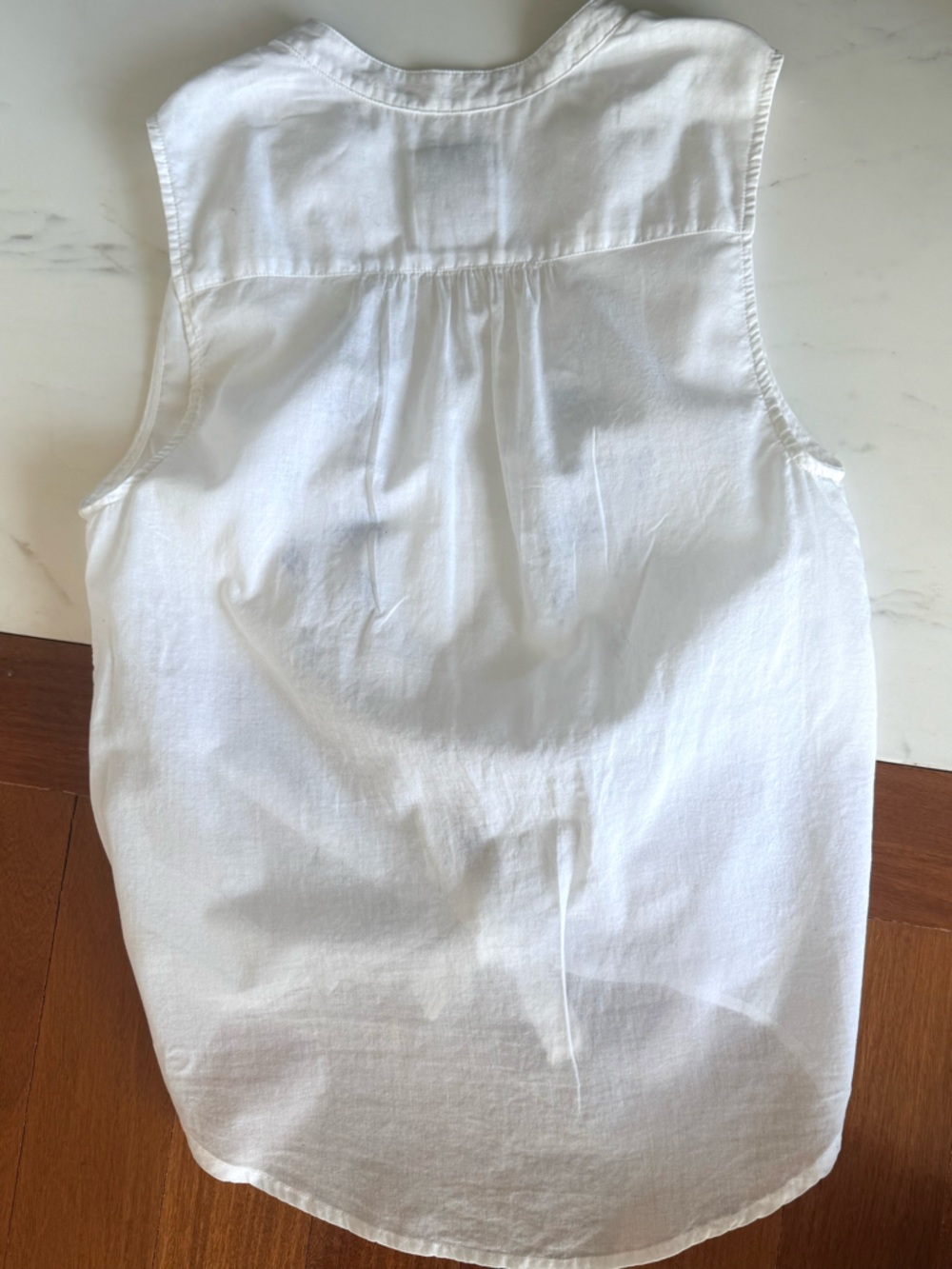 Gilly Hicks Shirt Sleeveless Tie-Front Tank Top Geometric Embroidery Size S - Picture 10 of 14